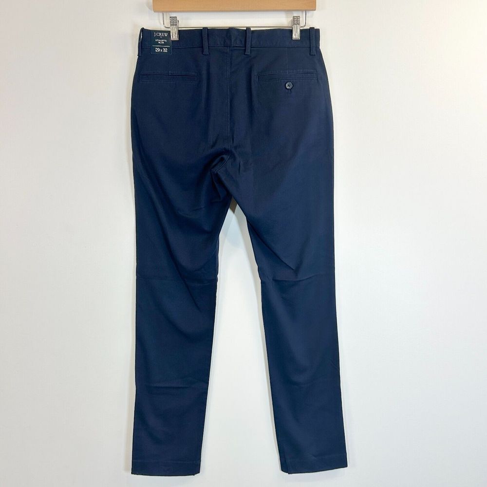 J.Crew Chino Pants Mens 39x32 Navy Blue Athletic Slim Straight Preppy Formal NWT - Picture 5 of 13